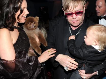 Fran Drescher, Elton John, Zachary