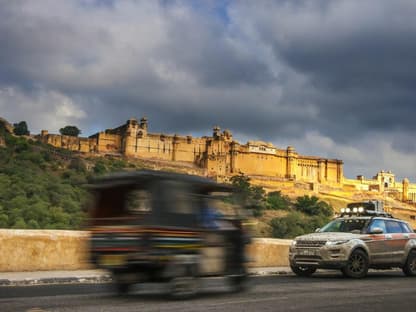 Der Land Rover Evoque sah schon spektakulär in Indien aus