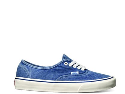 20. September 2012: In einer Denim-Week dürfen Jeans-Schuhe natürlich nicht fehlen. Diese coolen Sneaker sind von Vans, ca. 70 Euro