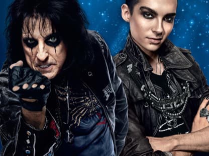 Rockige Werbekampagne: Gemeinsam mit Legende Alice Cooper stand Bill für einen Elektroartikel-Unternehmen vor der Kamera