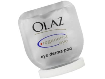 Massageschwämmchen mit abschwellender Wirkung "Regenerist Eye Derma-Pod" von Olaz, 
24 St. ca. 25 Euro
