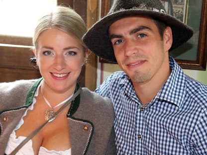 Philipp Lahm mit seiner Frau Claudia