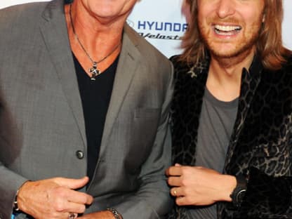 Gute Kumpels David Hasselhoff mit David Guetta