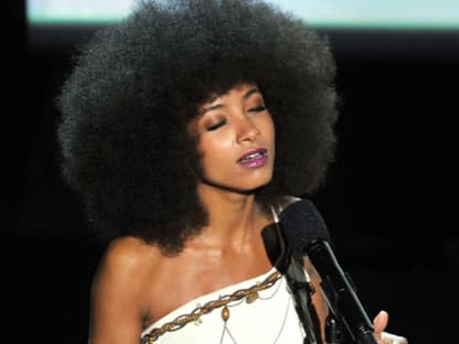 Emotional: Esperanza Spalding sang den Louis Armstrong-Hit "What a   wonderful World" für die Schauspieler, Regisseure und Filmemacher, die   im vergangenen Jahr verstorben sind