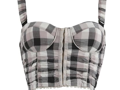 Kariertes Bustier von Guess Jeans, ca. 90 Euro