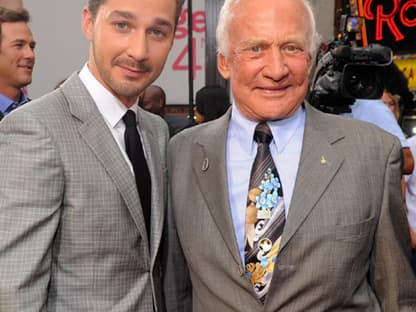 Shia LaBeouf und Astronaut Buzz Aldrin