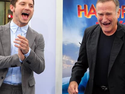 Hatten offensichtlich ihre größte Freude: Elijah Wood und Robin Williams