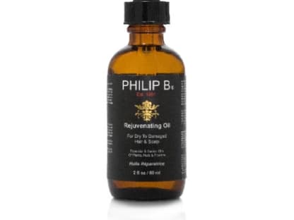 Rejuvenating Oil mit Ã¤therischen Ölen aus zehn Pflanzen und Blumen beruhigt und hydriert trockene Kopfhaut, von Philip B., 60 ml ca. 36 Euro