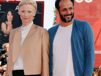 Tilda Swinton und der italienische Regisseur Luca Guadagnino