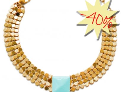 Setzt tolle Akzente! Bracelet von <a title="http://shop.ok-magazin.de/loshy-bracelet-melli-gold-und-light-blue,7h1dmacpj4wy9i86,i" href="http://shop.ok-magazin.de/loshy-bracelet-melli-gold-und-light-blue,7h1dmacpj4wy9i86,i" target="_blank">Loshy, im Sale ca. 26 Euro</a>