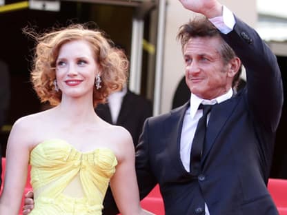 Dafür an seiner Seite: Filmkollegin Jessica Chastain