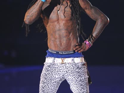 Lil Wayne zeigte hingegen viel Haut