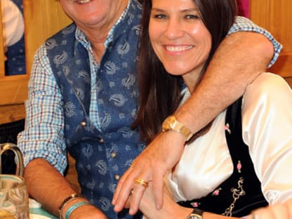 Moderator Marcel Reif und Marion Kiechle kamen ebenfalls zur Wiesn 2011