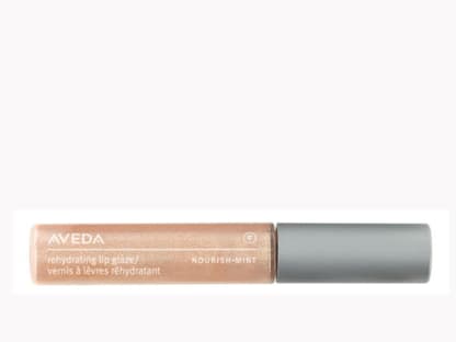 Damit auch die Lippen funkeln: "Nourish-Mint Rehydrating Lip Glaze Nr.911" von Aveda, ca. 21 Euro, limitiert