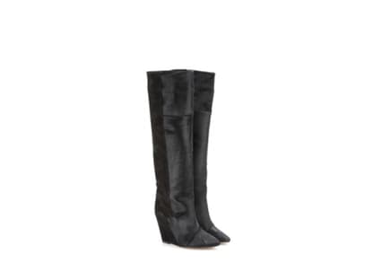 Dem Frühjahr entgegen stiefeln: schwarzer Leder-Stiefel von Isabel Marant, über <a title="http://www.mytheresa.com/de-de/stiefel-sheila-aus-leder-und-kalbsfell.html" href="http://www.mytheresa.com/de-de/stiefel-sheila-aus-leder-und-kalbsfell.html" target="_blank">mytheresa.de, </a>jetzt 575 Euro