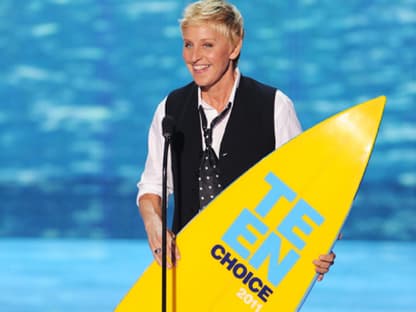 Auch bei den Teenagern beliebt: Talk-Queen Ellen DeGeneres. Sie wurde zur "Besten Comedian" gewählt