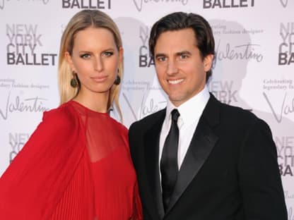 Auch dieses Paar strahlte: Topmodel Karolina Kurkova mit ihrem Partner Archie Drury