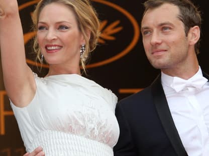 Uma Thurman und Jude Law springen derzeit von einem Event zum nächsten. Dennoch zeigen sich die Jury-Mitglieder bestens gelaunt