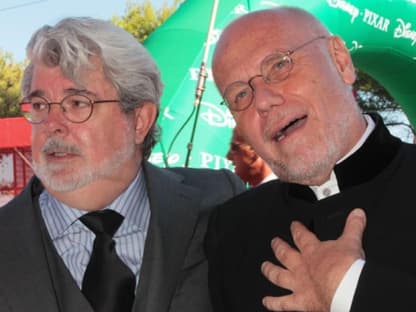 George Lucas mit dem Festivaldirektor Marco Muller 