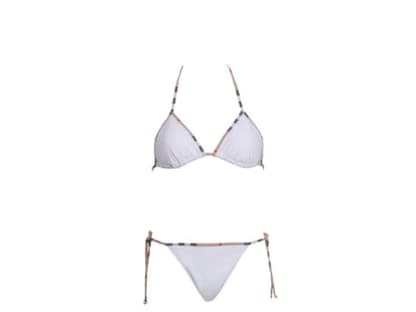 Die Strand-Hochzeit: Bikini von Burberry über Stylebop.com, ca. 140 Euro