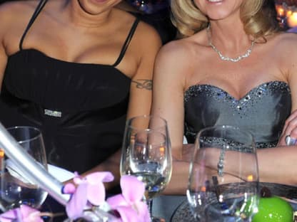 Steffi Jones und Nicole Parma beim 'Ball des Sports' am 2. Februar 2013 in Wiesbaden