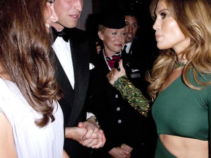 Popstar meets Royals: Jennifer Lopez mit Kate und William