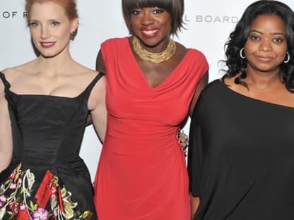 Schönes Trio: Jessica Chastain mit Viola Davis und Octavia Spencer