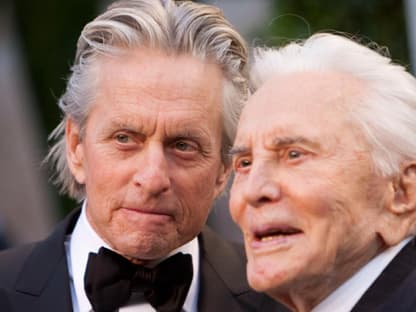 Michael und sein Vater Kirk Douglas