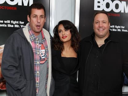 Kevin James, Salma Hayek und Adam Sandler feierten am Dienstag, 9. Oktober, die Premiere ihrer Actionkomödie