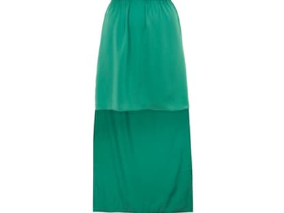 Maxikleid in smaragdgrün über missselfridges.com, ca. 55 Euro