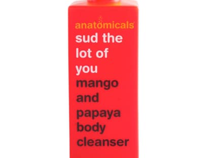 Duschgel „Sud the lot of you – Mango and Papaya“ von anatomicals über asos.de, ca. 7 Euro ﻿