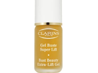 Brustpflege mit Mini-Lift-Effekt: "Gel Buste Super Lift" von Clarins, 50 ml ca. 46 Euro