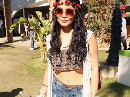 Eine echtes Hippie Girl: Schauspielerin Vanessa Hudgens ist ein großer Fan des Coachella Festivals