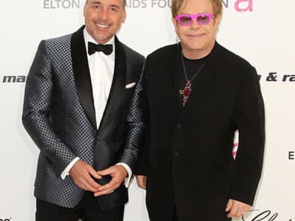 Ortswechsel: Auch David Furnish und Ehemann Elton John luden zu ihrer traditionellen Oscar-Aftershow-Party ein