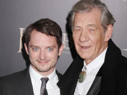 Elijah Wood und Ian McKellen (spielt den "Gandalf") dürfen natürlich nicht fehlen