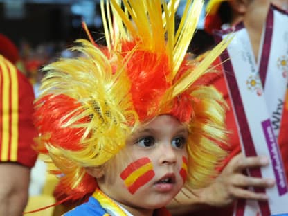 Auch die Kinder der spanischen Fans haben ihre Mannschaft fleißig angefeuert und das Spiel gebannt verfolgt