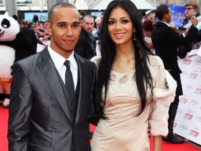 Lewis Hamilton kam gemeinsam mit seiner Freundin, Sängerin Nicole Scherzinger