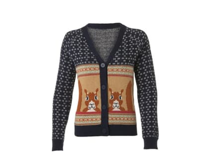 Süß! Cardigan mit kleinen Eichhörnchen von Primark, ca. 15 Euro