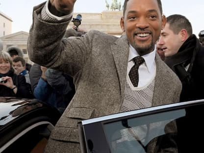 Hollywood-Star Will Smith trotzte der Kälte in Berlin und war super gut drauf