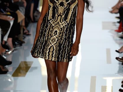 Naomi Campbell präsentierte auf dem Catwalk die Frühjahr-/Sommerkollektion 2014 von´  Diane von Fürstenberg