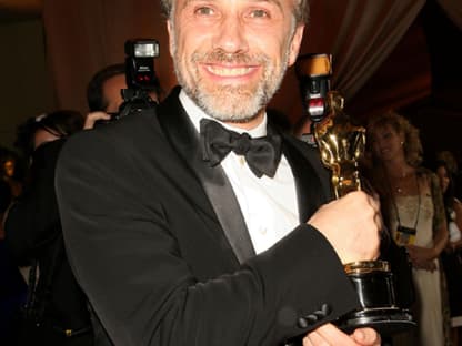 Der Österreicher Christoph Waltz gewinnt 2010 die goldene Trophäe für seine Hauptrolle in "Inglourious Basterds"