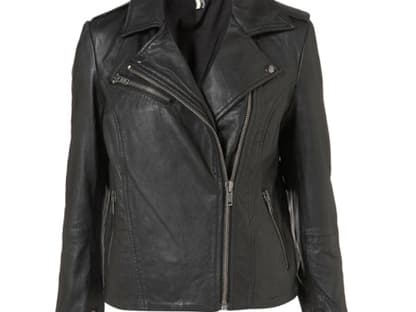 Bikerjacke über topshop.com, ca. 70 Euro