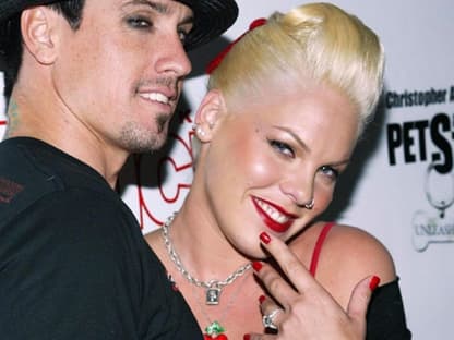 Pink und ihre große Liebe Carey Hart! Sie heirateten am 7. Januar 2006