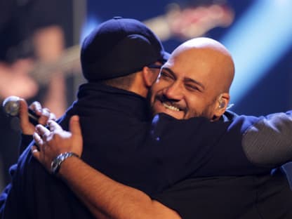 Sehr emotional: Das Versöhnungstreffen der beiden Musiker rührt zu Tränen. "X Factor"-Juror Moses Pelham verriet vorab, dass er sehr nervös gewesen sei