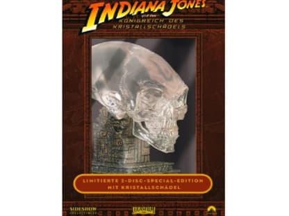 Für Kumpels: DVD "Indiana Jones", limitierte Edition mit Kristallschädel über Amazon, ca. 30 Euro