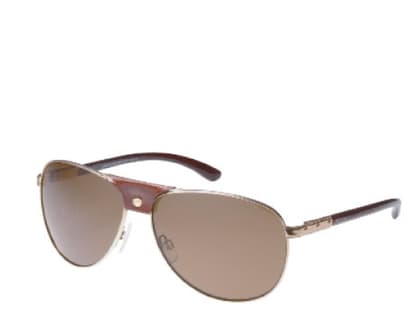 Pilotenbrille mit Lederdetail von Lincoln, ca. 35 Euro