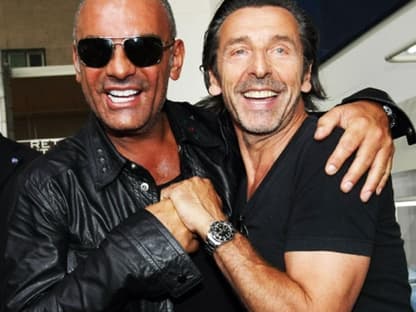 Der G-Star Designer Pierre Morisset  und Ed Hardy Designer Christian Audigier