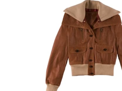 Im Seventies-Look mit Strickkragen von Guess, ca. 450 Euro