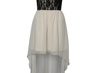 Bustierkleid mit Vokuhila-Rockteil über rarelondon.com, ca. 70 Euro´ 