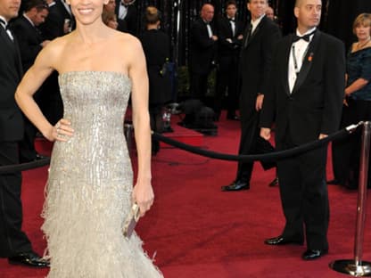 Wunderschön! Hilary Swank strahlte in Gucci